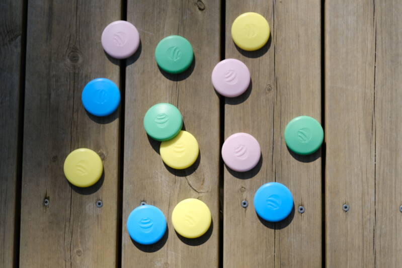 La Paloch’ – Jeu De Palets Breton En Silicone – Jaune/Bleu – Jouable Partout, Zéro Bruit