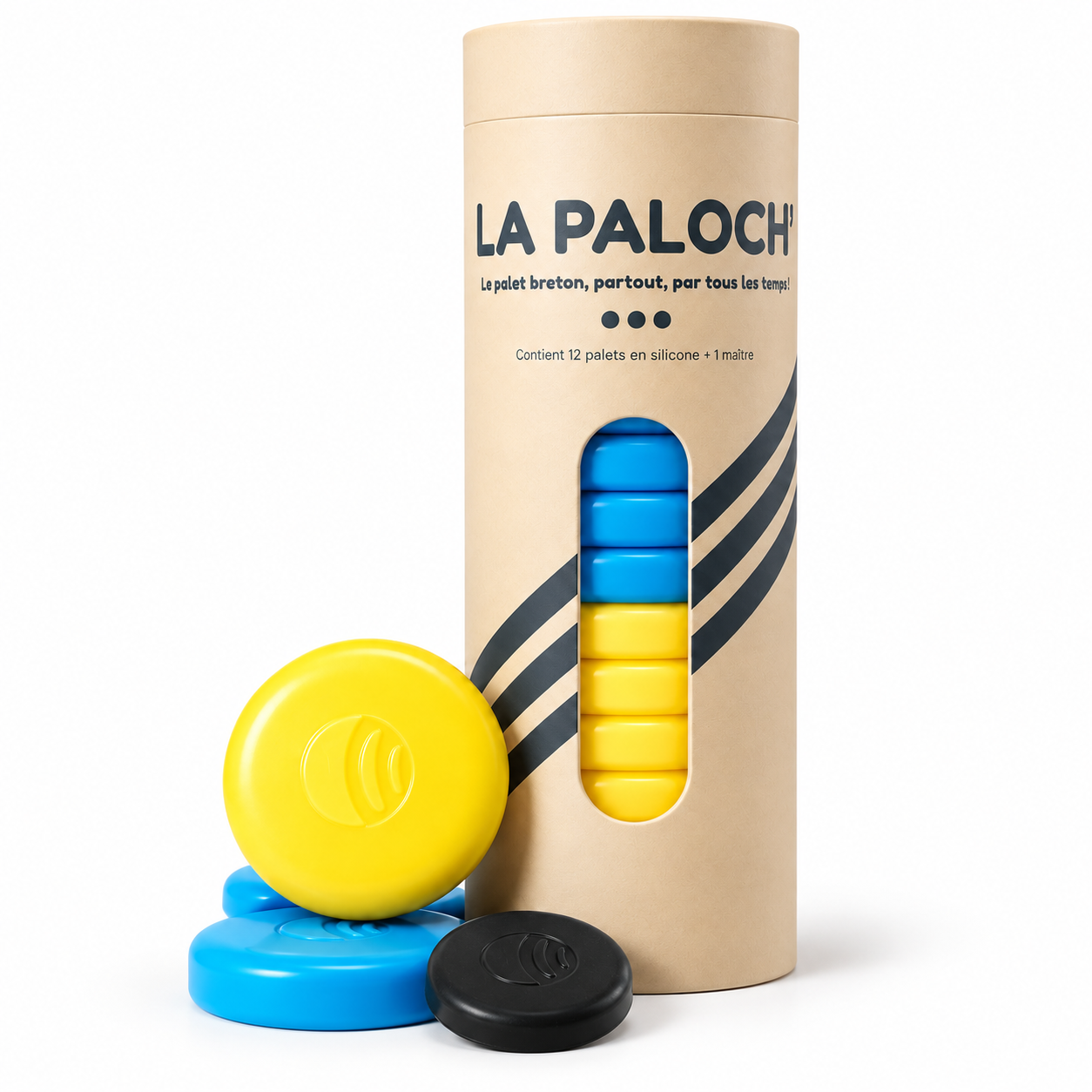 La Paloch' - Jeu de palets en Silicone - Bleu / Jaune