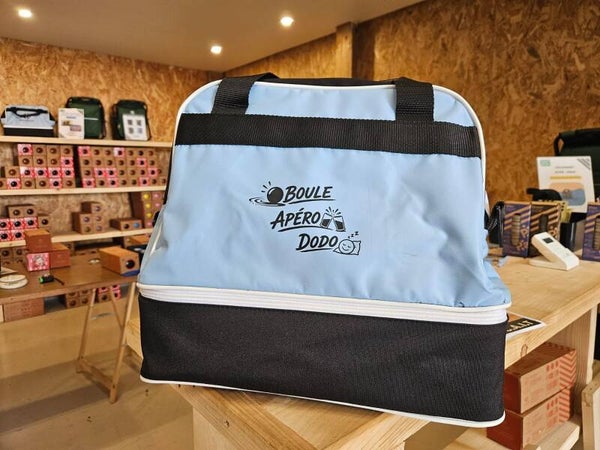 Sac spécial boules Bretonnes - Noir / Bleu claire - Boule / Apéro / Dodo