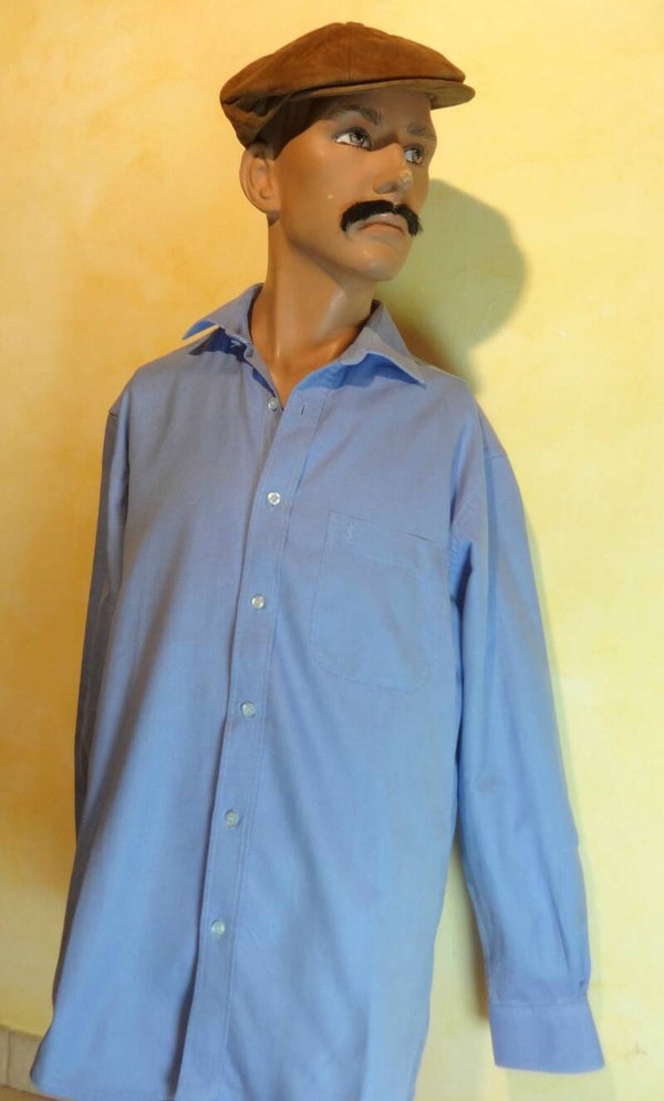 H314 : Chemise bleue Saint Laurent T.40