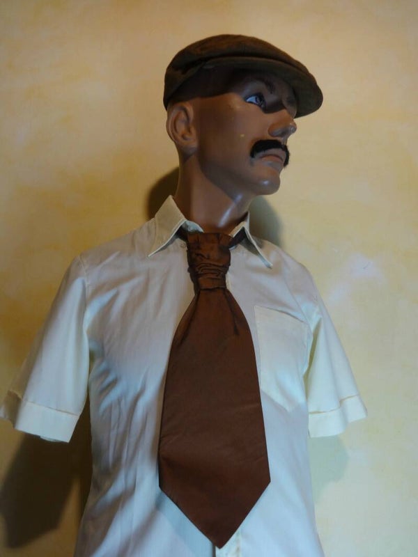 A2283 : Lavallière soie marron