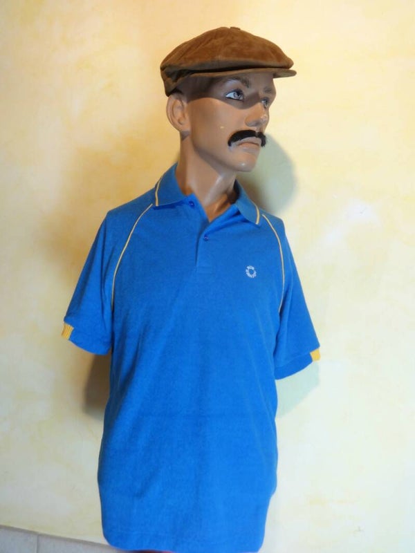 H448 : Polo éponge bleu T.M