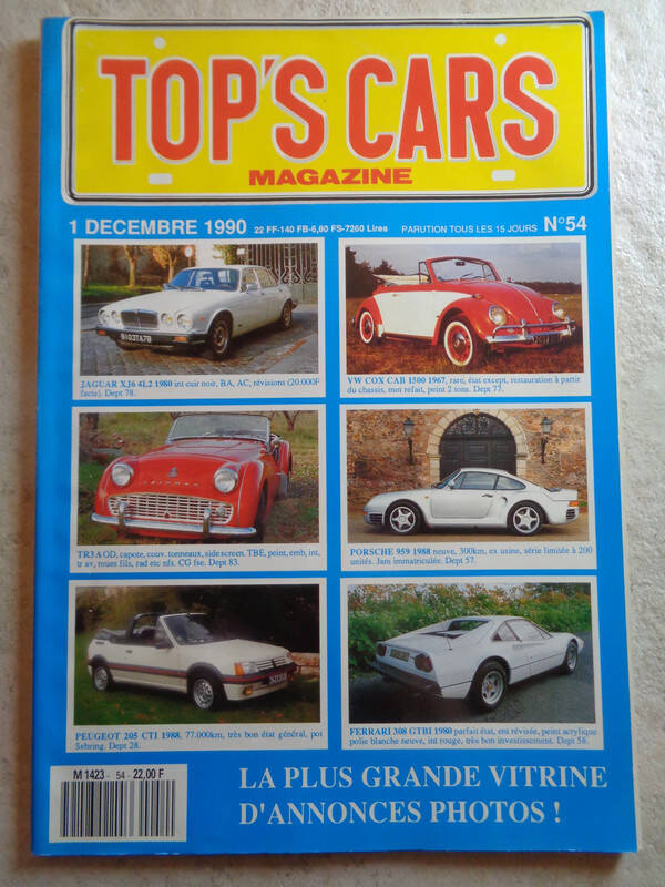 Magazine Automobile - Top's Cars - N°54