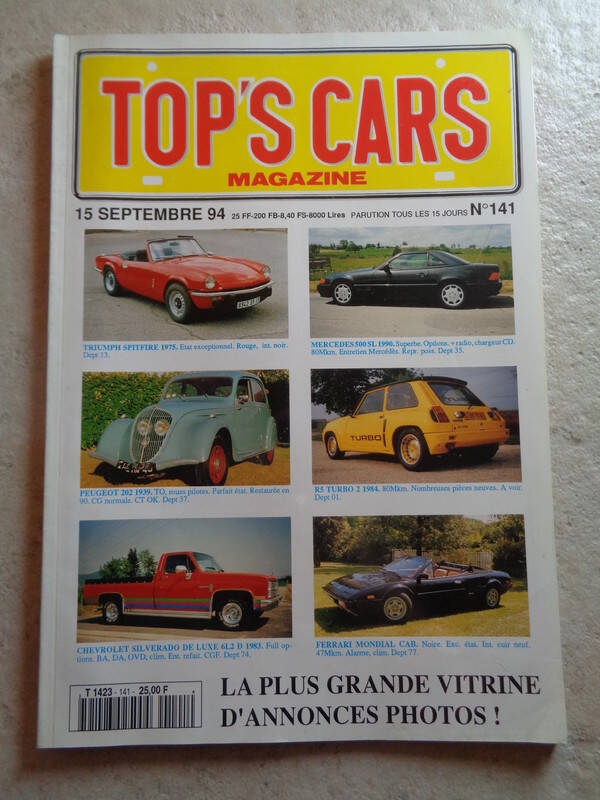 Magazine Automobile - Top's Cars - N°141