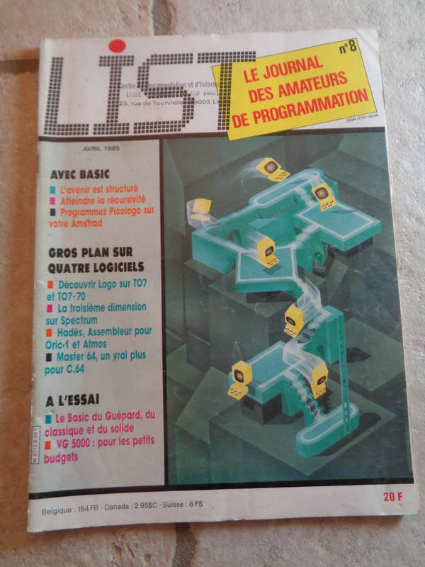LIST N°8 - Avril 1985 - Magazine informatique