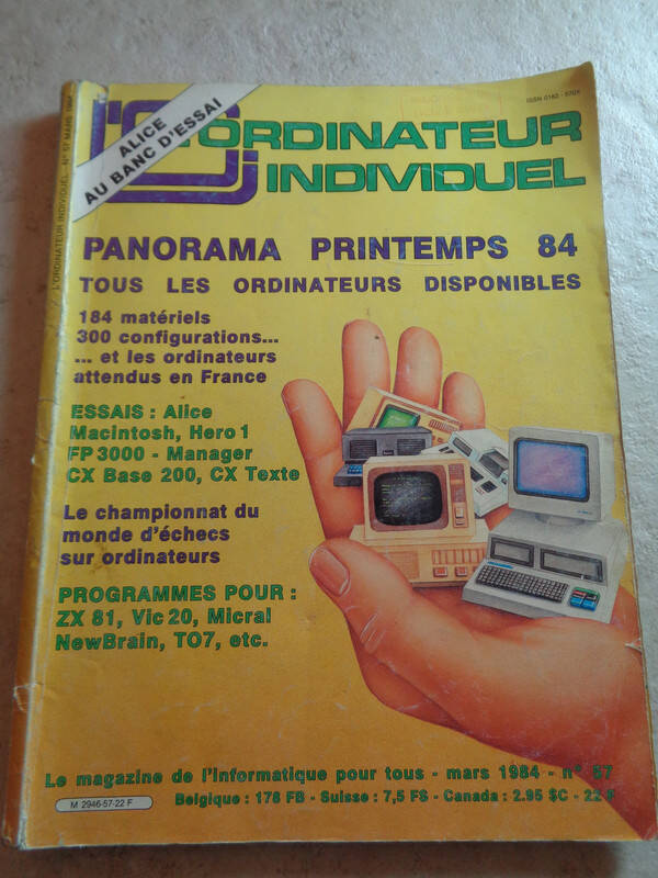 L'Ordinateur Individuel N°57 - Mars 1984 - Magazine informatique