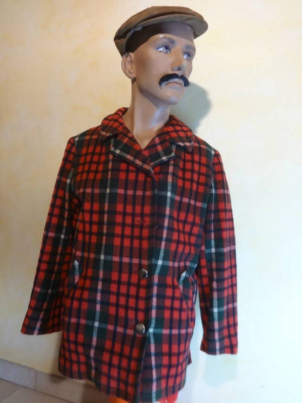 H298 : Caban careaux 60's T.S