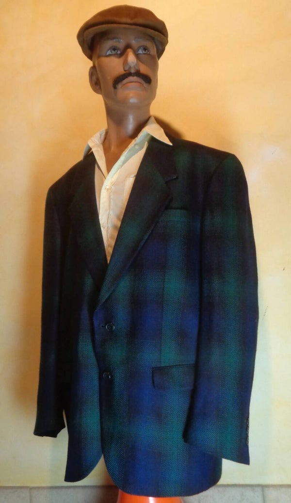H782 : Veste à carreaux Ted Lapidus 8's T.XL