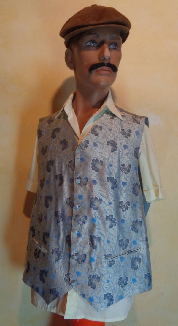 H781 : Gilet soie 80's T.XXL