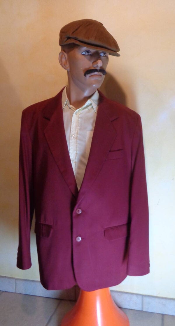 H1655 : Veste bordeau 80's T.L