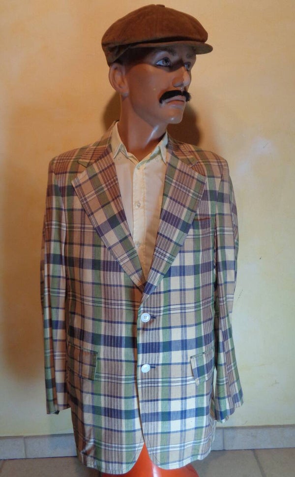 H102 : Veste carreaux 70's T.XL