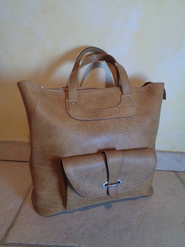 S1929 : Sac beige 60's