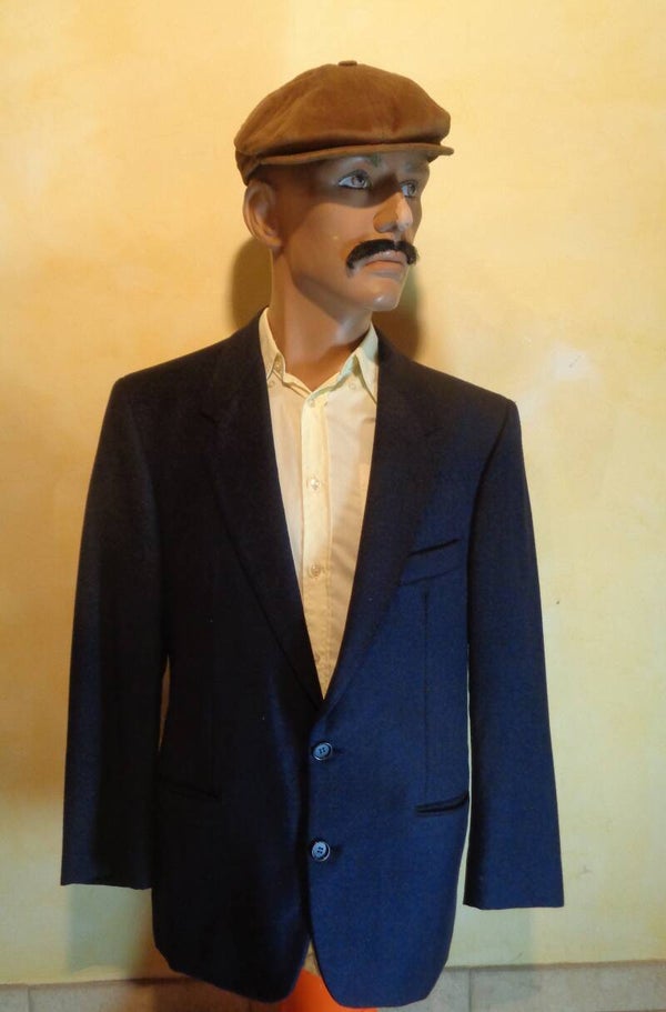 H003 : Costume laine 70's De Fursac T.L