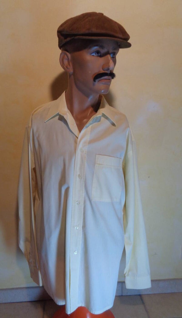 H191 : Chemise beige Cardin 80's T.XL
