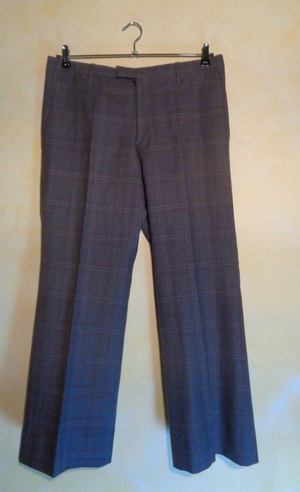 H981 : Pantalon à carreaux 70's T.L