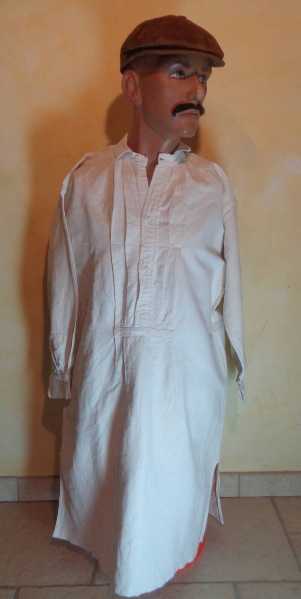 H1647 : Chemise chanvre 1900 T.M