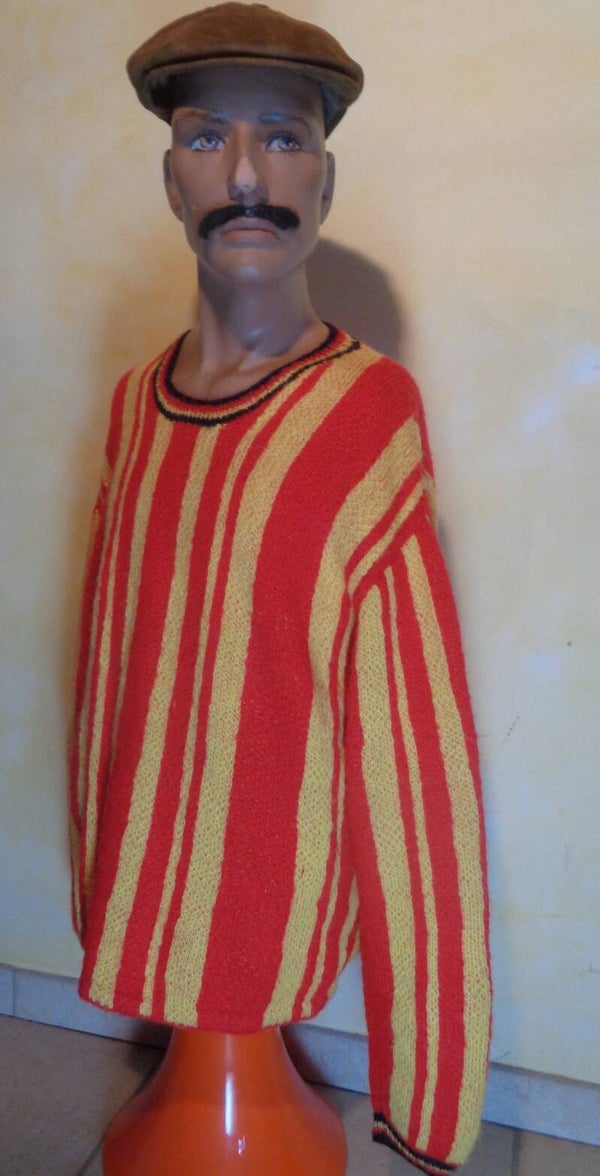 H802 : Pull rayé 70's T.XL