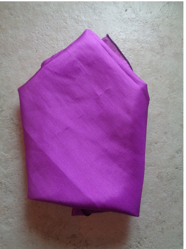 A3385 : Pochette soie parme