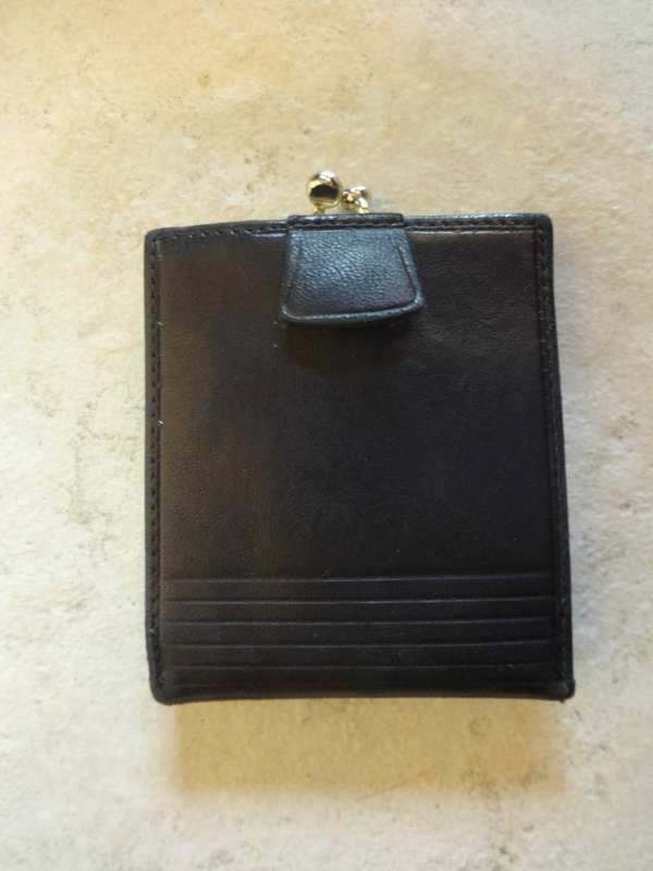 A2028 : Porte monnaie cuir noir
