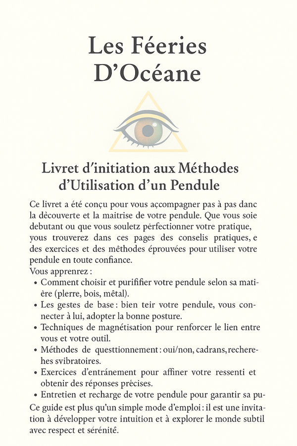 Livret  initialisation aux méthodes d'utilisation d'un pendule