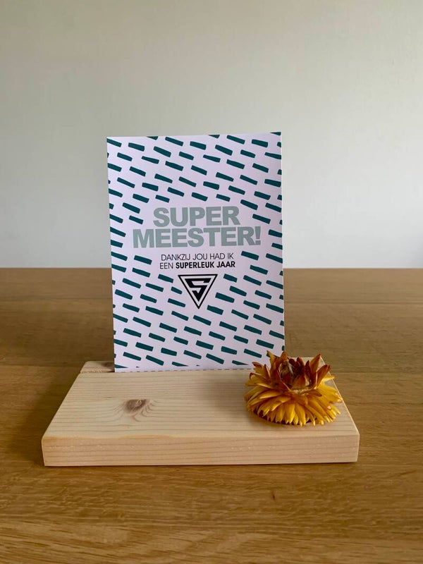 Plankje met kaart meester