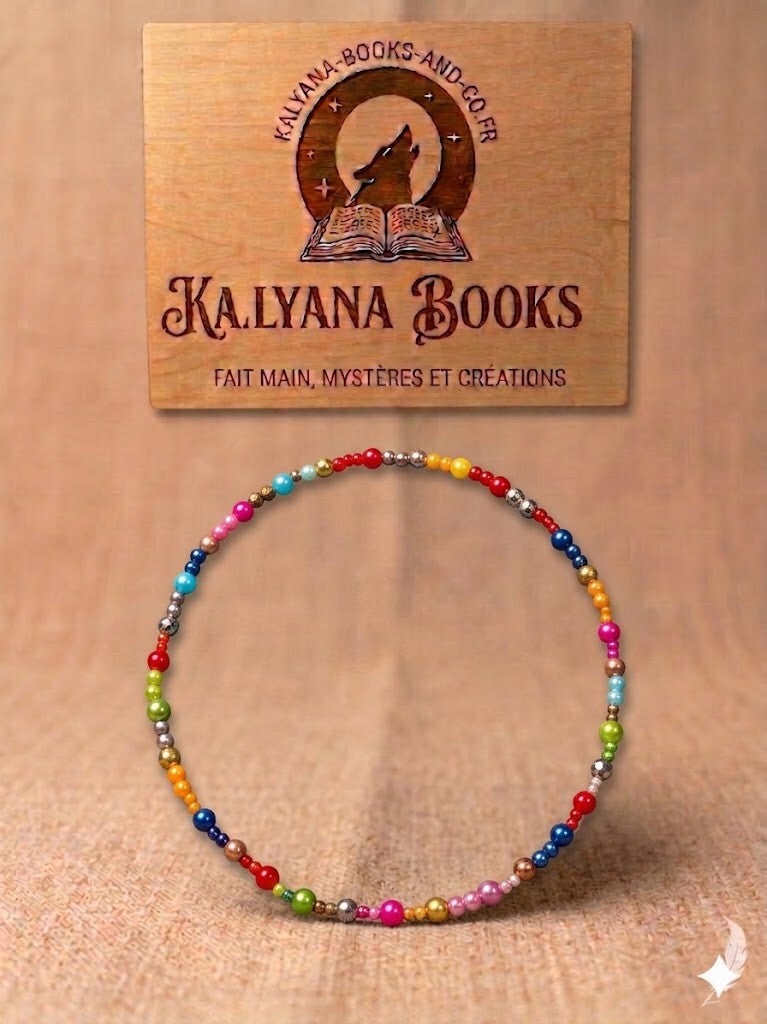 Collier en Perles Multicolores « Arc-en-Ciel » – Ouessant Créatif