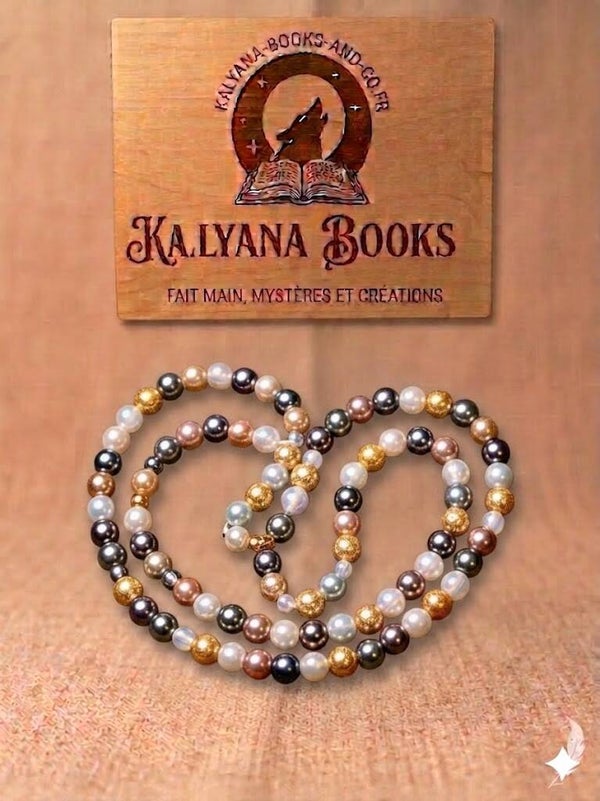 Collier en Perles Métallisées « Reflets Dorés » – Ouessant Créatif
