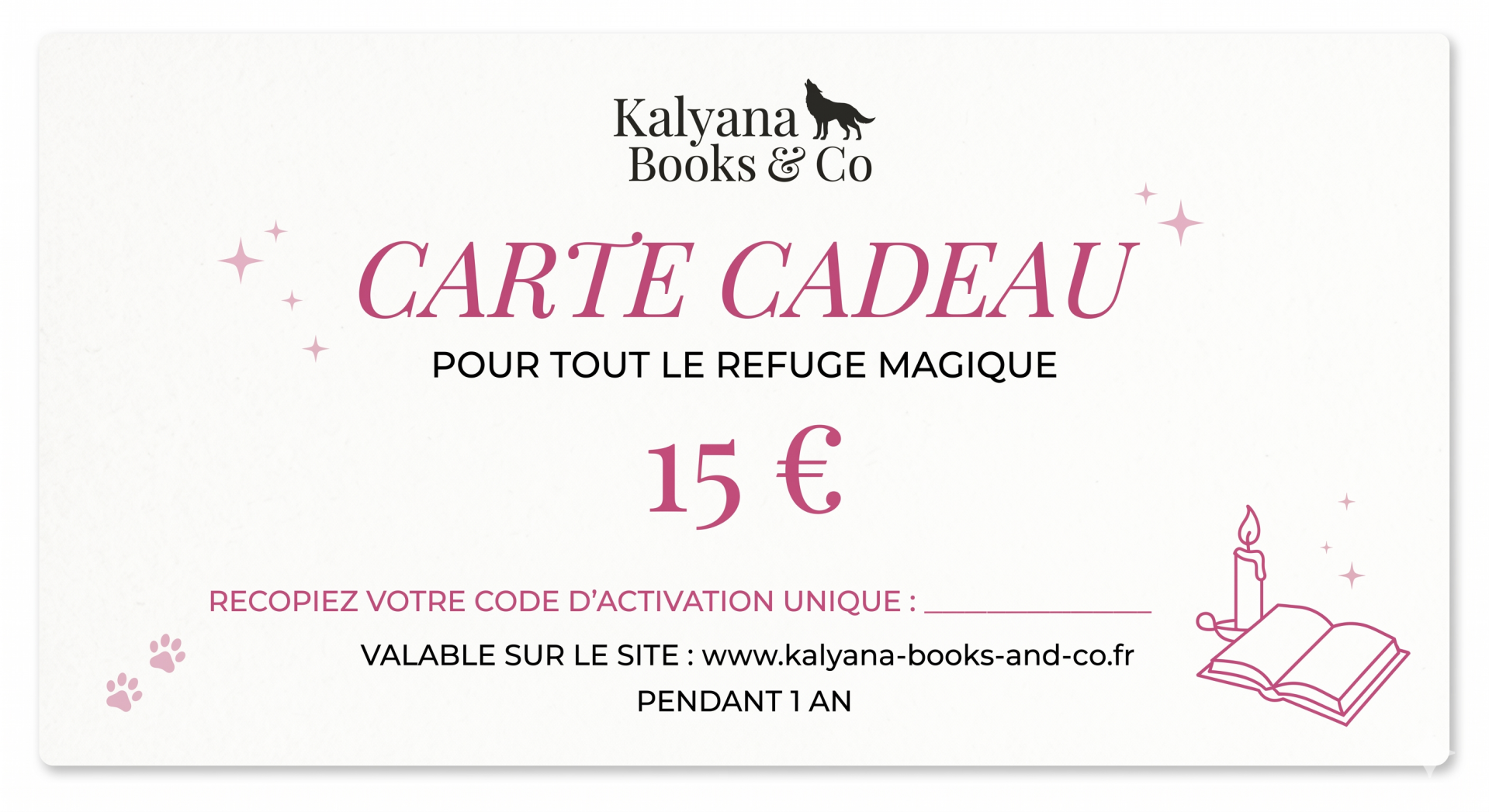 Carte Cadeau 15€ numérique