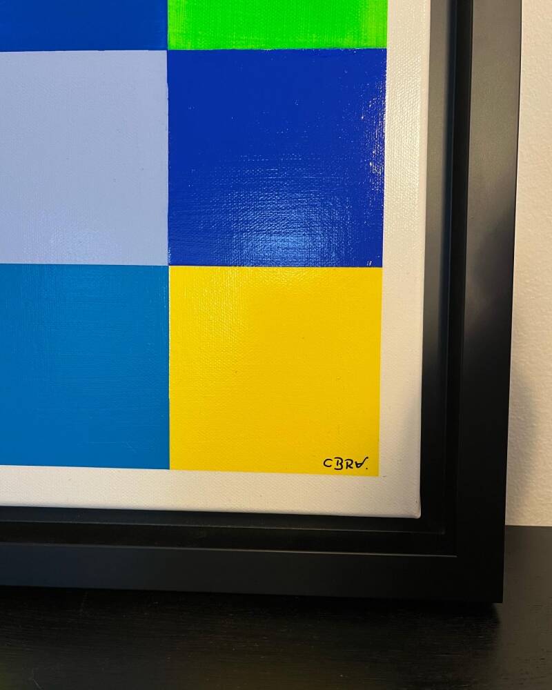 *Color Squares and blue Mood* 40x40