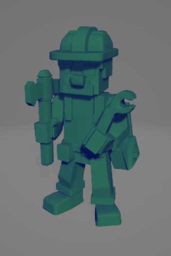 L'Ouvrier Voxel 8-Bit