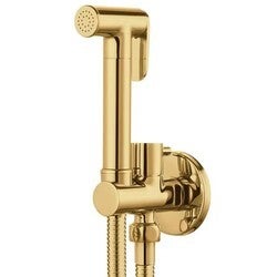 Luxe RVS Bidet Doucheset Goud – Complete 5-in-1 Set – Handdouche Bidet / Hand Shower – Geïntegreerde Houder (Zonder Boren) – Explosieveilige Spiraalslang – G 1/2"