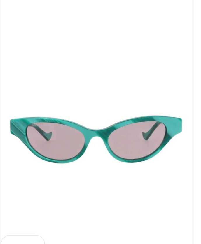 Gucci Gg1298 S Shiny Solid Green Natural Mother Of Pearl Sunglasses