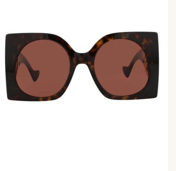 Gucci Gg1254 S Shiny Dark Havana Sunglasses Gucci