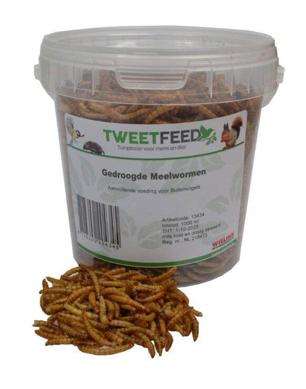 Gedroogde Meelwormen 1000ml