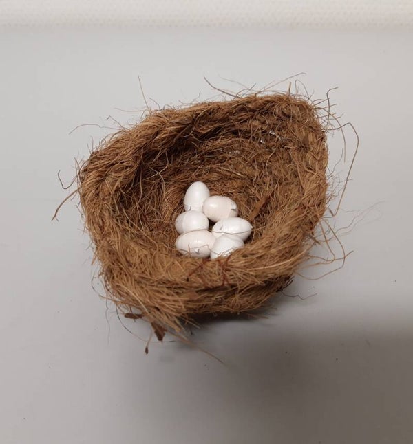 Kunstei Kanarie plastic wit