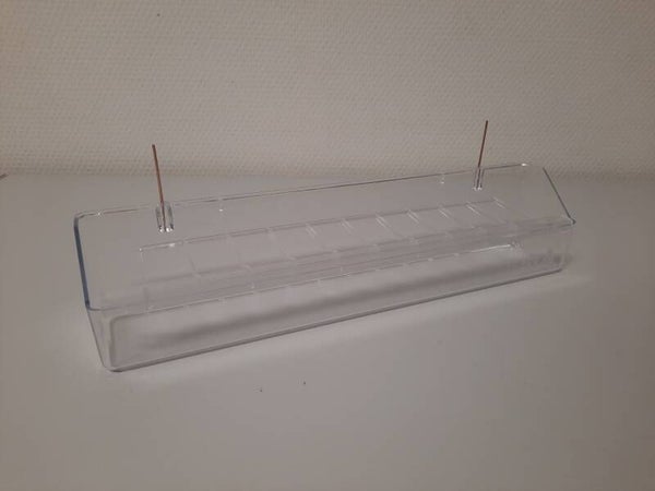 Voerbak+rooster transparant 30cm