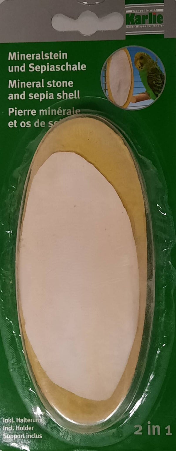 Karlie Mineralensteen met sepia schelp