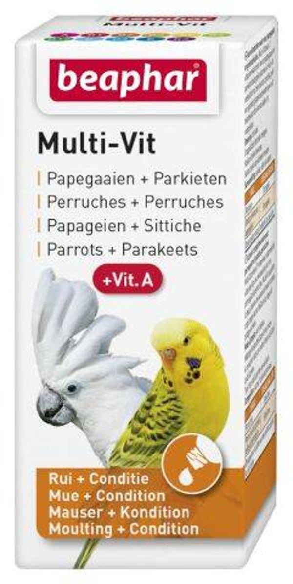 Beaphar Multivit Papegaai & Grote parkiet 20ml