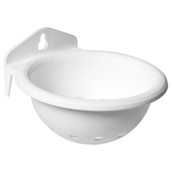 Nest plastic wit met haak 10 cm