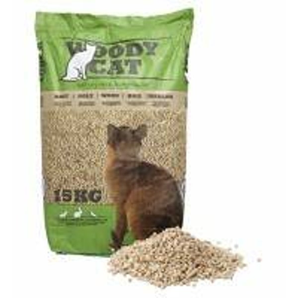 Woodycat Houtkorrels 15 kg/25 Liter