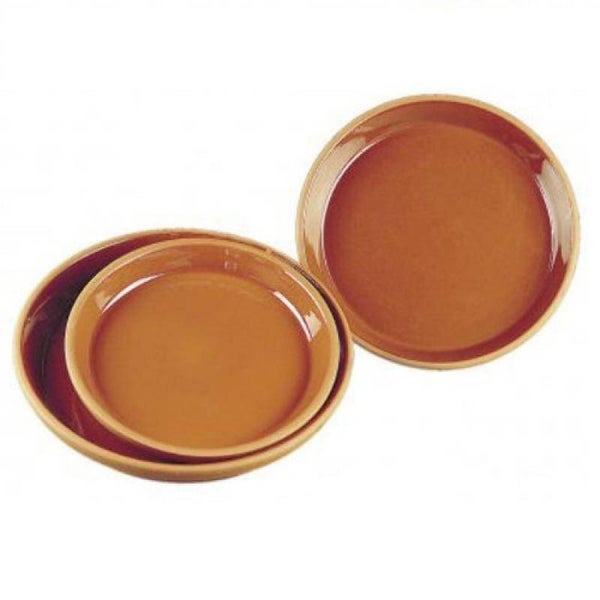 Geglazuurde schaal bruin 6 cm