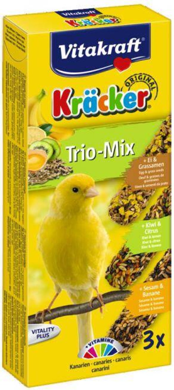 Vitakraft Kanariekräcker Ei/Kiwi/Banaan 3st
