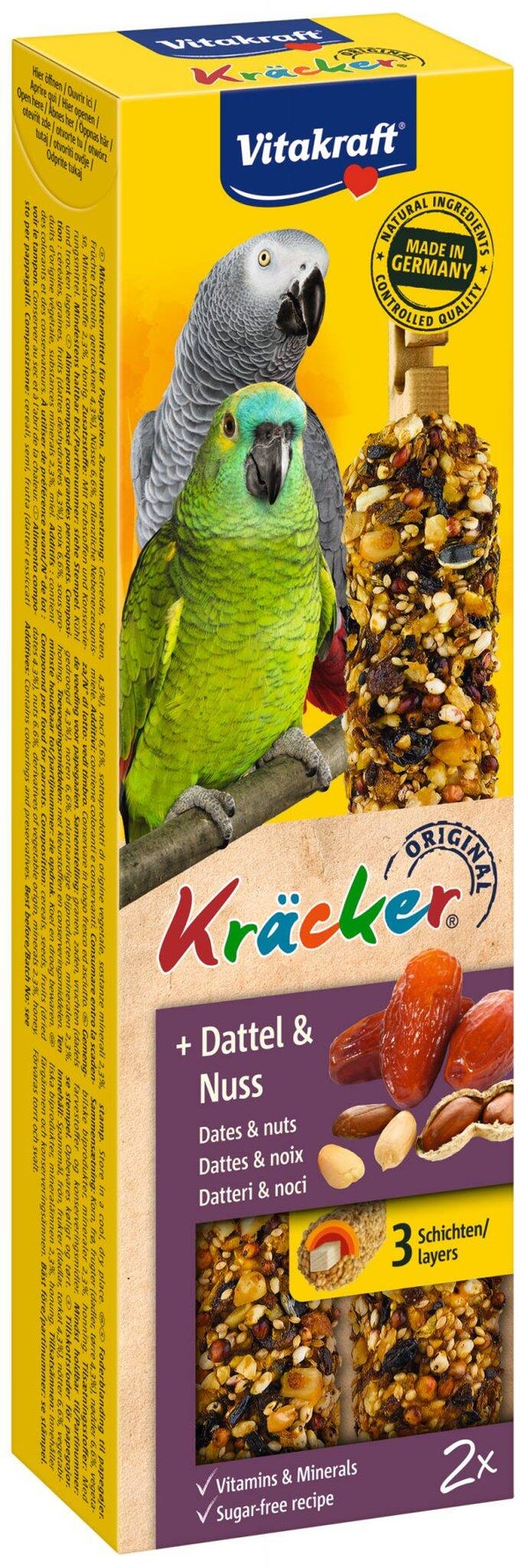 Vitakraft Papegaaikräcker Dadel & Noten 2st