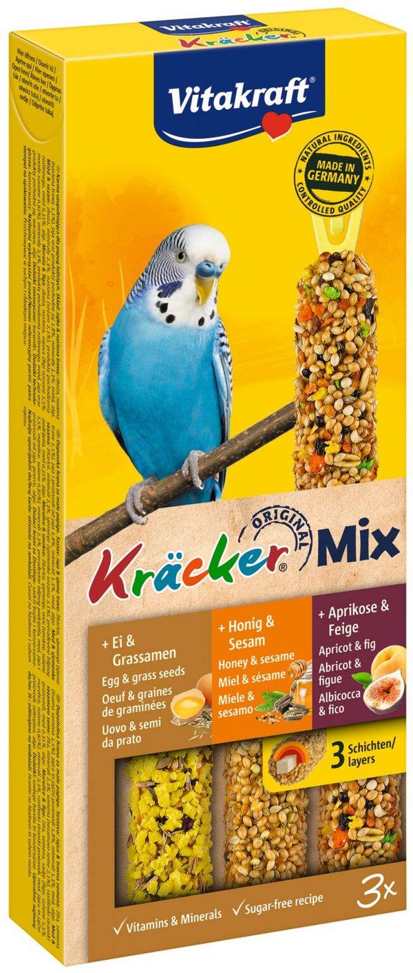 Vitakraft Parkietkräcker Ei/Abrikoos & Honing 3st