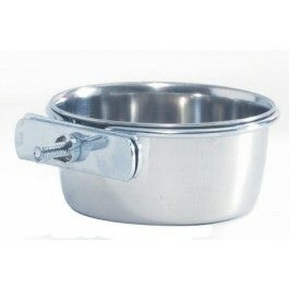 BZ Coopcup Inox voerbakje +schroef 12 cm