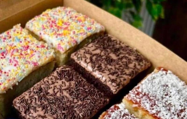 Selection of school cakes and coconut jam