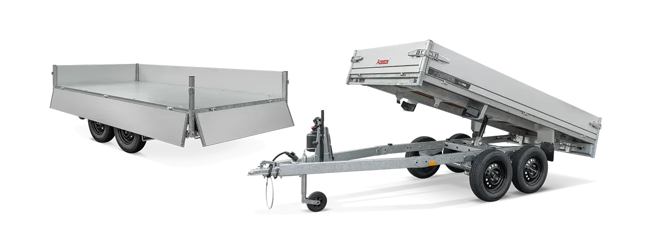 REMORQUE TRI-BENNE HULCO BENAX 3500 2 ESSIEUX