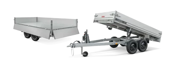 REMORQUE TRI-BENNE HULCO BENAX 3500 2 ESSIEUX