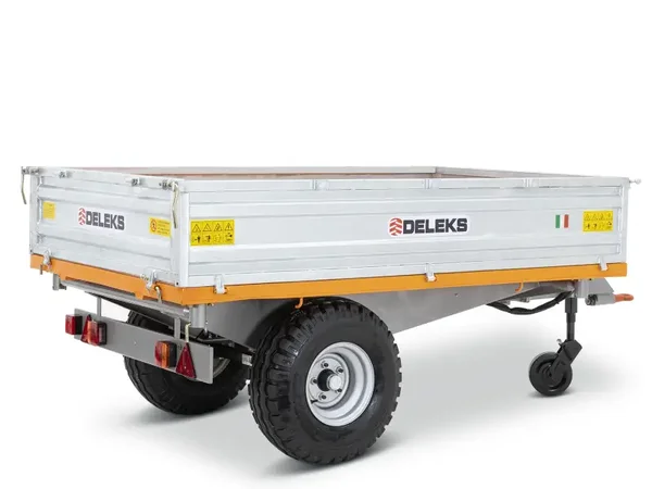 Remorque Tri-Benne agricole pour tracteur 2 Tonnes - Frein manuel