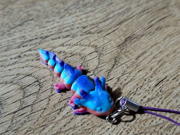 Telefoonhanger : 3D : Multicolor Axolotl !!
